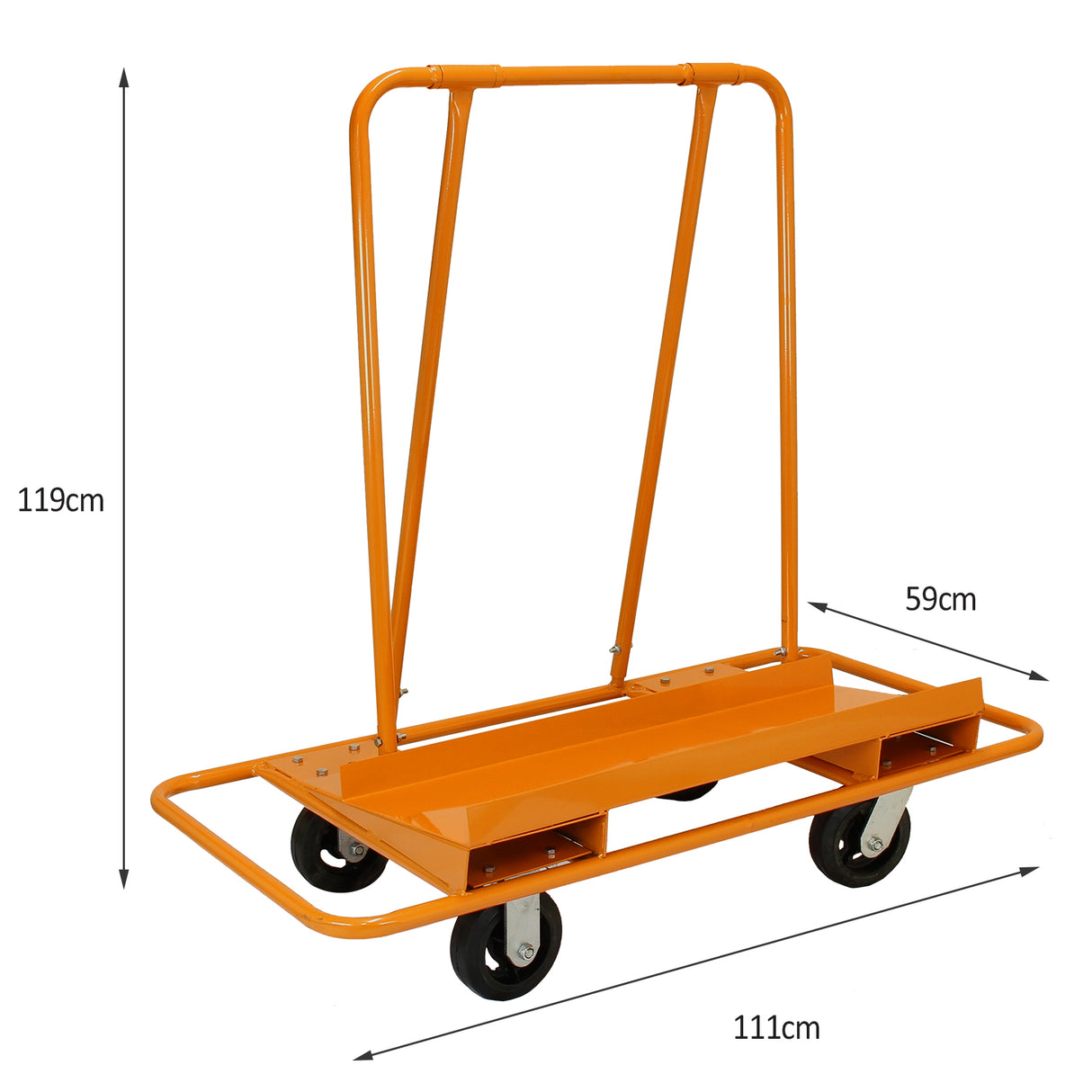 Trolley per Trasporto Cartongesso, Pannelli, Compensato e MDF 1000kg