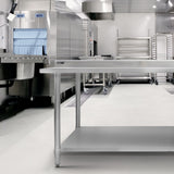 Tavolo in acciaio Inox da Cucina - 120x60x90cm