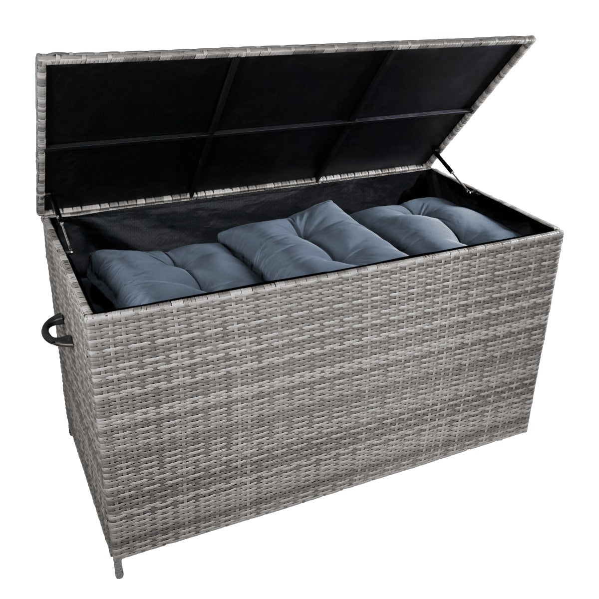 Contenitore per cuscini in rattan – Grigio