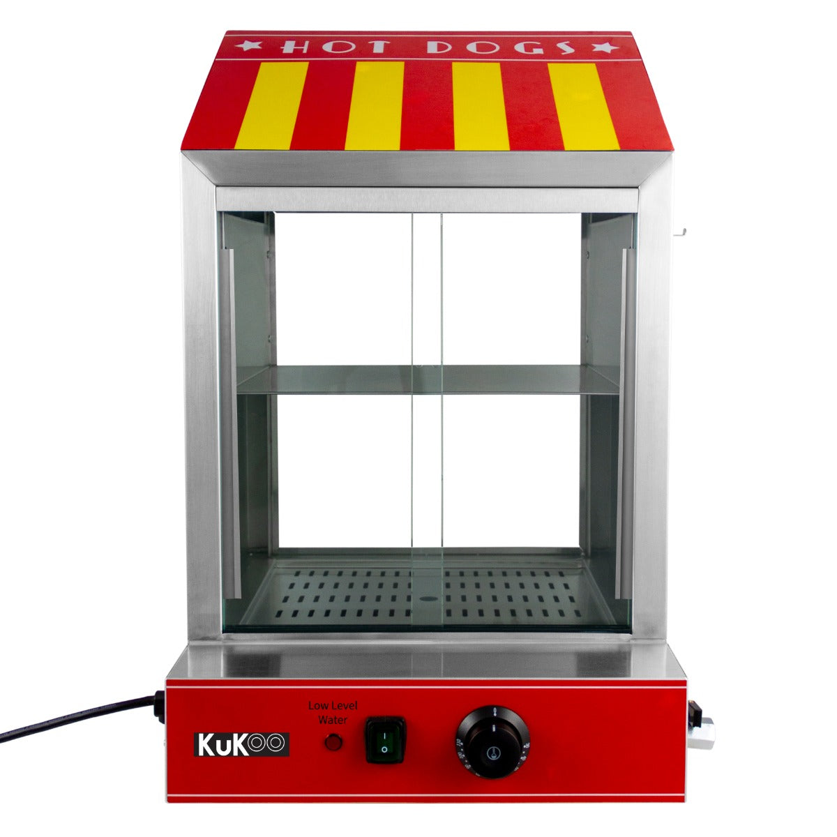 KuKoo Macchina a Vapore per Hot Dog in Acciaio Inox con Carrello