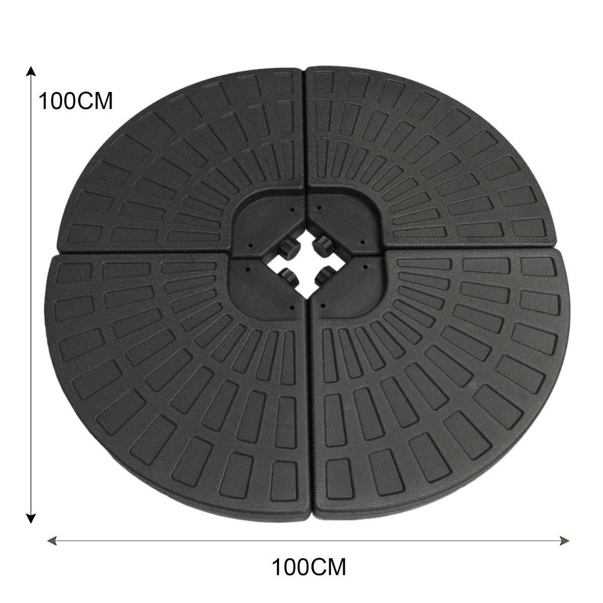 Base per ombrellone con binario - Design a ventaglio