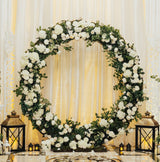 Arco Decorativo per Matrimoni - Bianco & 2 x Salice Piangente LED Bianco - 180cm