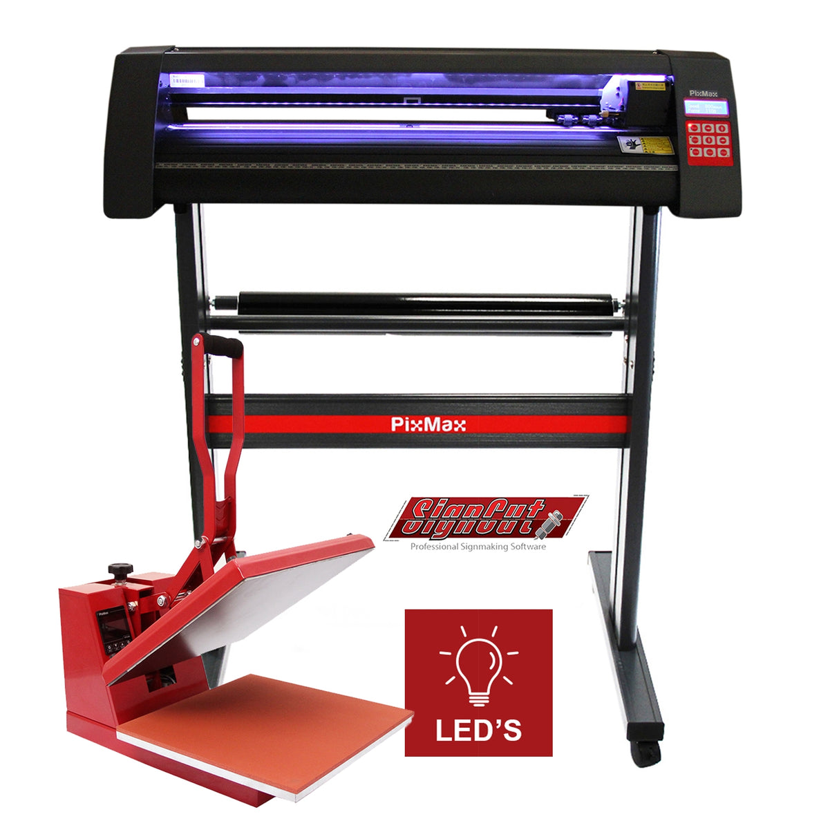 Plotter per Taglio Vinile - LED - 720 & Pressa a Caldo - 38x38